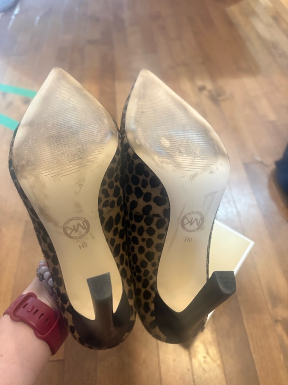 MICHAEL Michael Kors Leopard-Print Pointed-Toe Pumps in Brown and Black - Picture 2 of 4